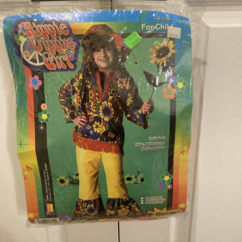 Halloween Costume FORUM HIPPIE DIPPIE CHILD GIRLS SIZE M 8-10
